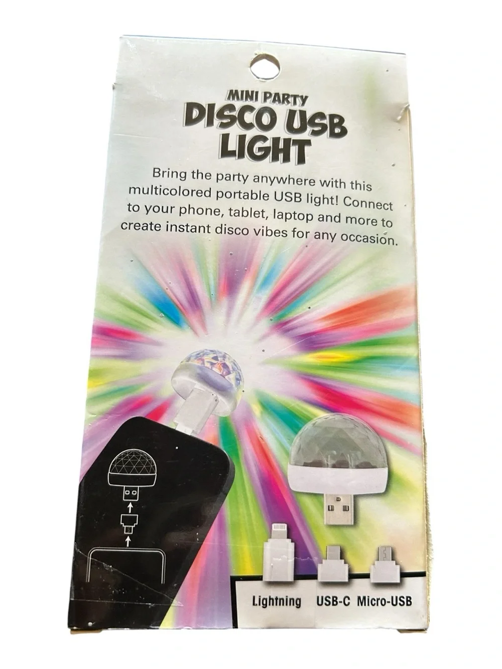 4/$20 Mini Party Disco USB Light - Color Changing USB Phone Light (Multicolor)